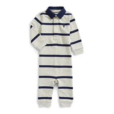 Baby Boy's Striped Cotton Coveralls