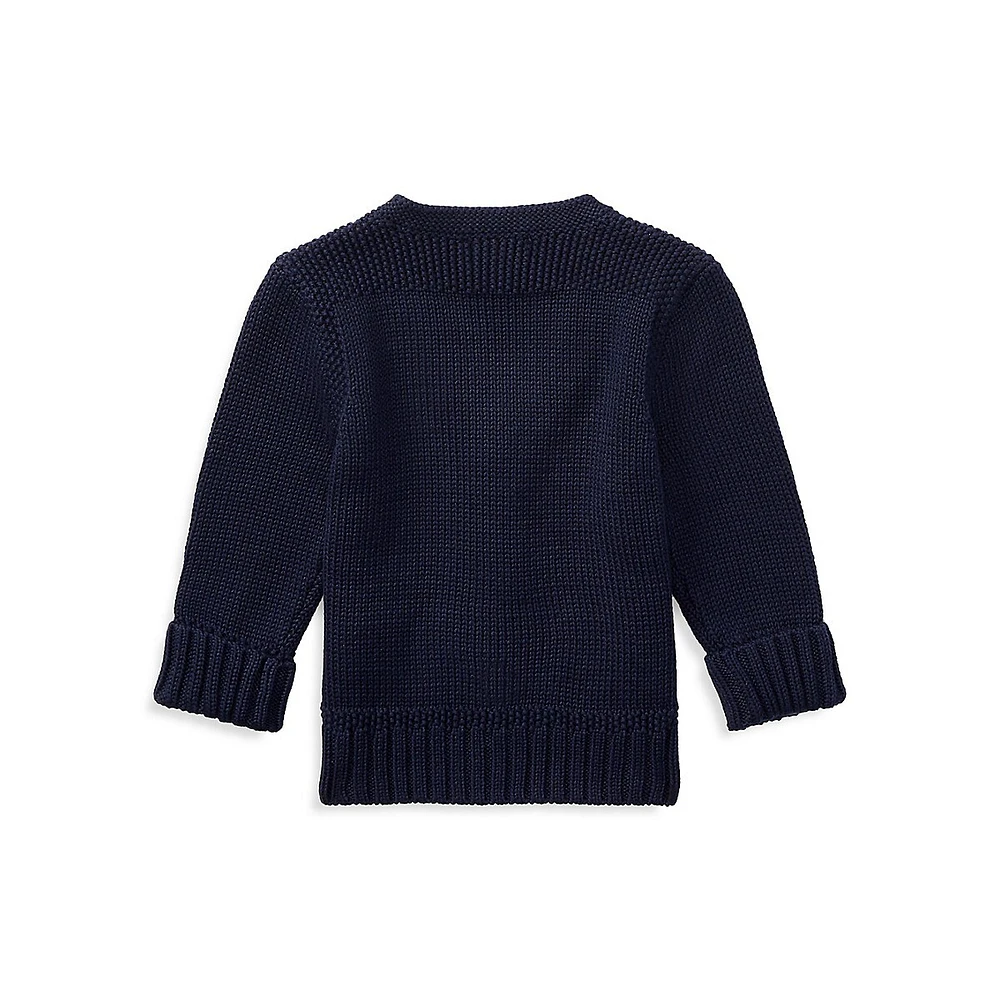 Baby Boy's Button-Front Cotton Cardigan