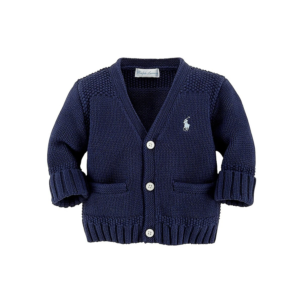 Baby Boy's Button-Front Cotton Cardigan