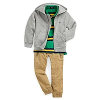 Little Boy's Front Zip Hoodie