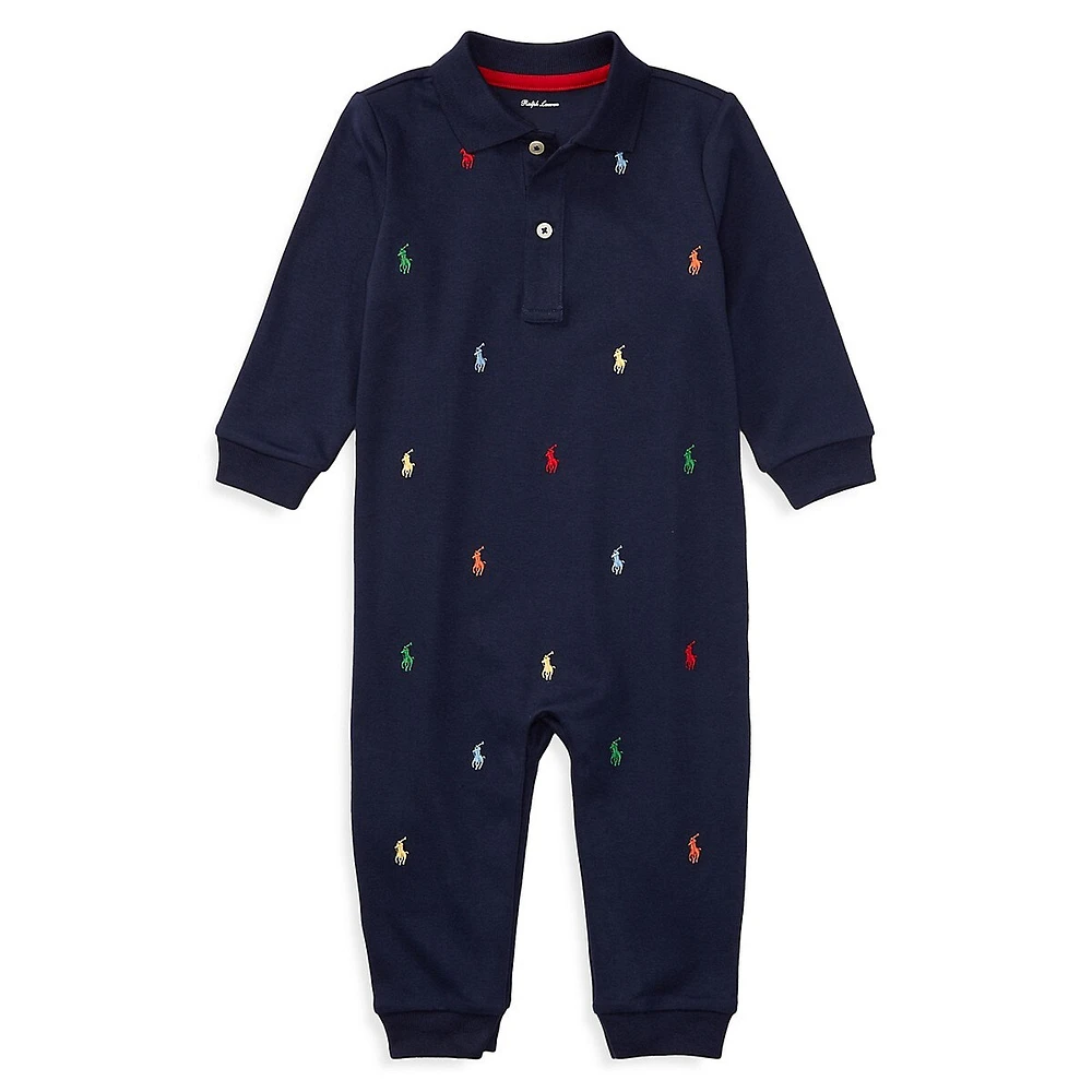 Baby Boy's Pony Cotton Coverall