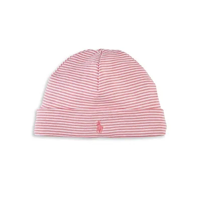 Baby's Striped Cotton Toque Hat