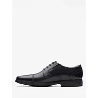 Clarkslite Leather Cap-Toe Derby Dress Shoes