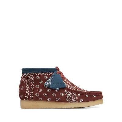 Men's Wallabee Paisley Suede Moccasin Boots