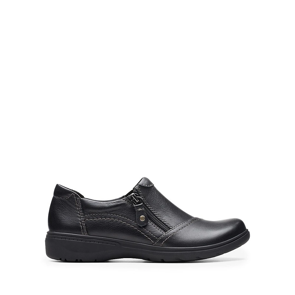 Carleigh Ray Side-Zip Leather Casual Shoes