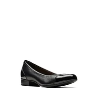 Juliet Step Low-Heel Leather Pumps