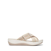 Arla Wave Cross-Strap Platform Slide Sandals