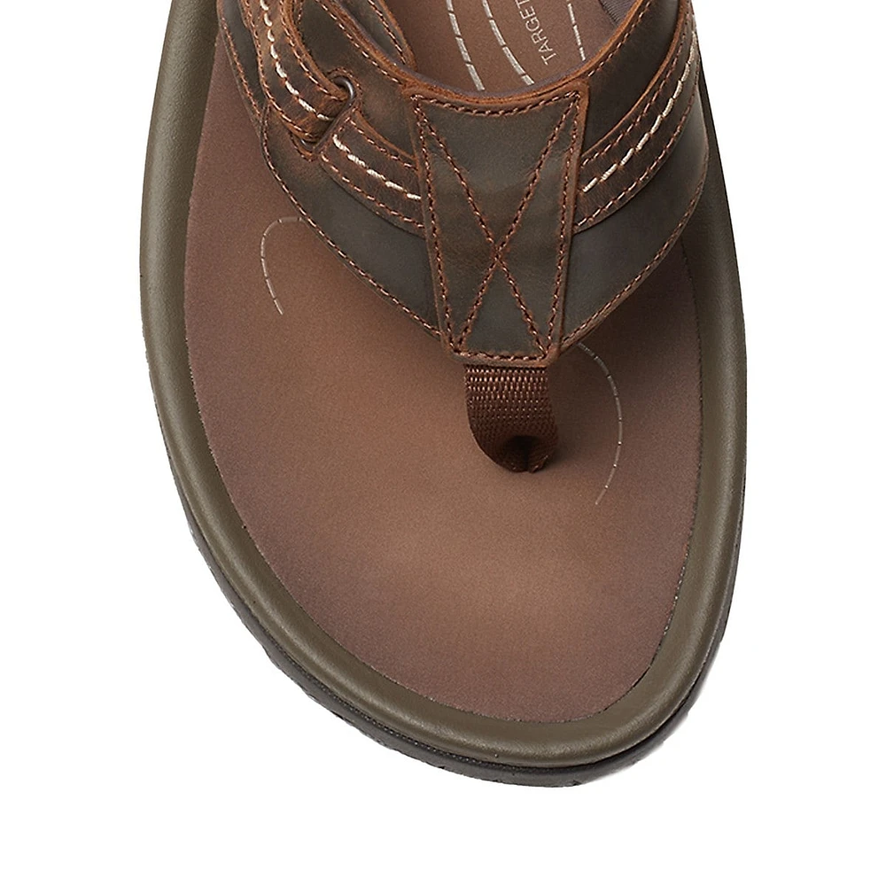 Men's Wesley Sun Leather Toe-Thong Sandals