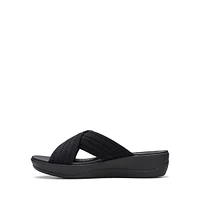 Arla Wave Cross-Strap Platform Slide Sandals