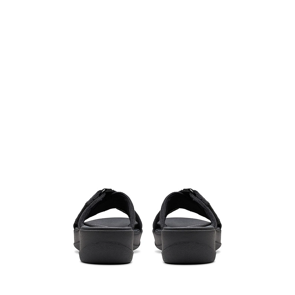 Arla Wave Cross-Strap Platform Slide Sandals