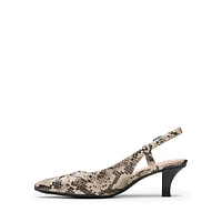 Kepley Vine Snake-Print Slingback Pumps