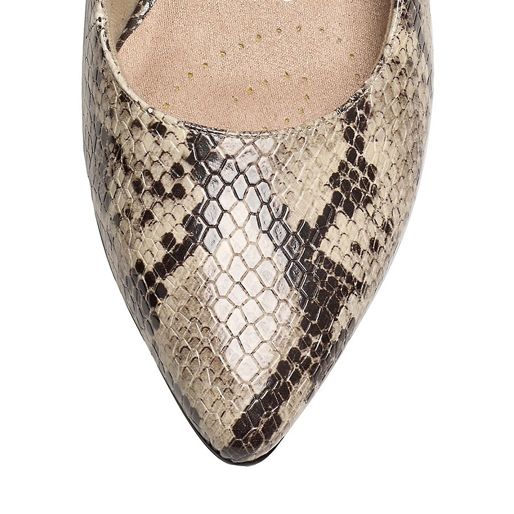 Kepley Vine Snake-Print Slingback Pumps