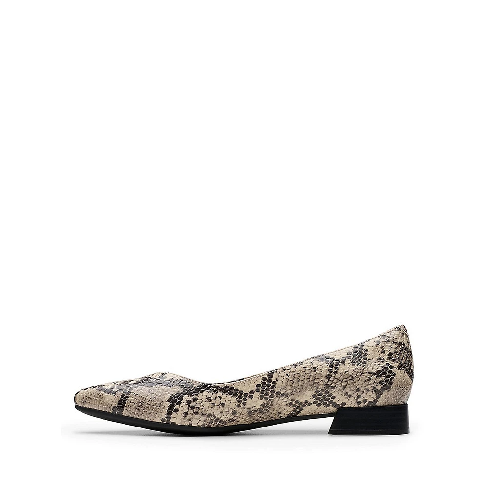 Natalyn Wish Low-Heel Snake-Print Flats