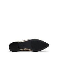 Natalyn Wish Low-Heel Snake-Print Flats