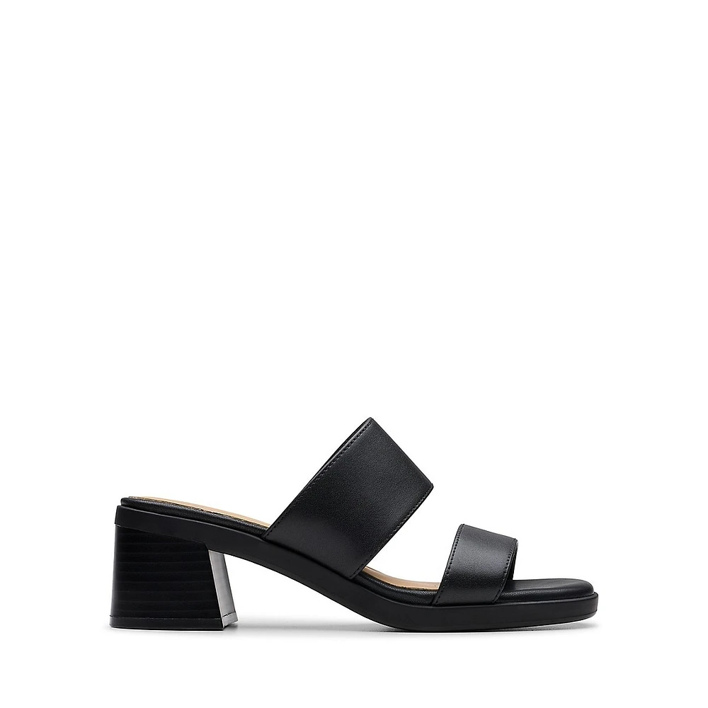 Jaylan Dusk Leather Slide Dress Sandals