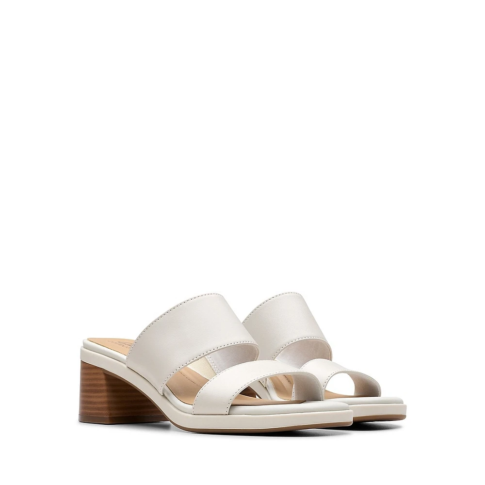 Jaylan Dusk Leather Slide Dress Sandals