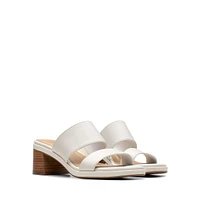 Jaylan Dusk Leather Slide Dress Sandals