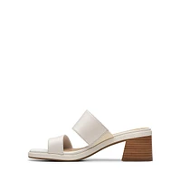 Jaylan Dusk Leather Slide Dress Sandals