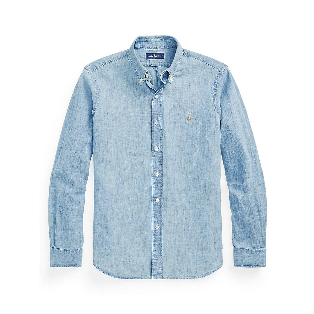 Chemise en chambray de coupe classique