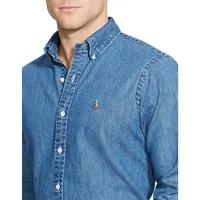 Chemise en denim de coupe classique