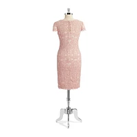 Cap-Sleeve Lace Dress