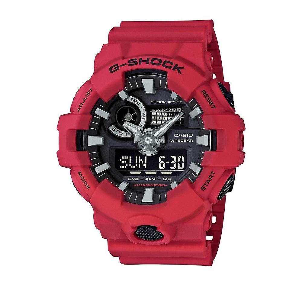 G Shock Analog Resin Strap Watch GA700-4A