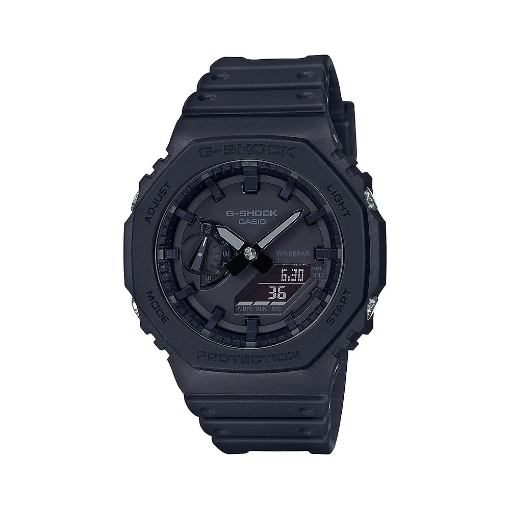 G-Shock Carbon Core Guard Structure Black Resin Strap Watch GA2100-1A1