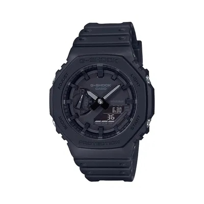 Montre G-Shock avec bracelet en résine noire et structure Carbon Core Guard