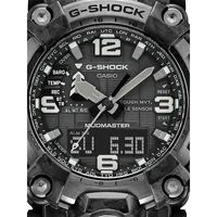 Montre multifonction en acier inoxydable avec bracelet en résine G-Shock Carbon Mudmaster GWG2000-1A1