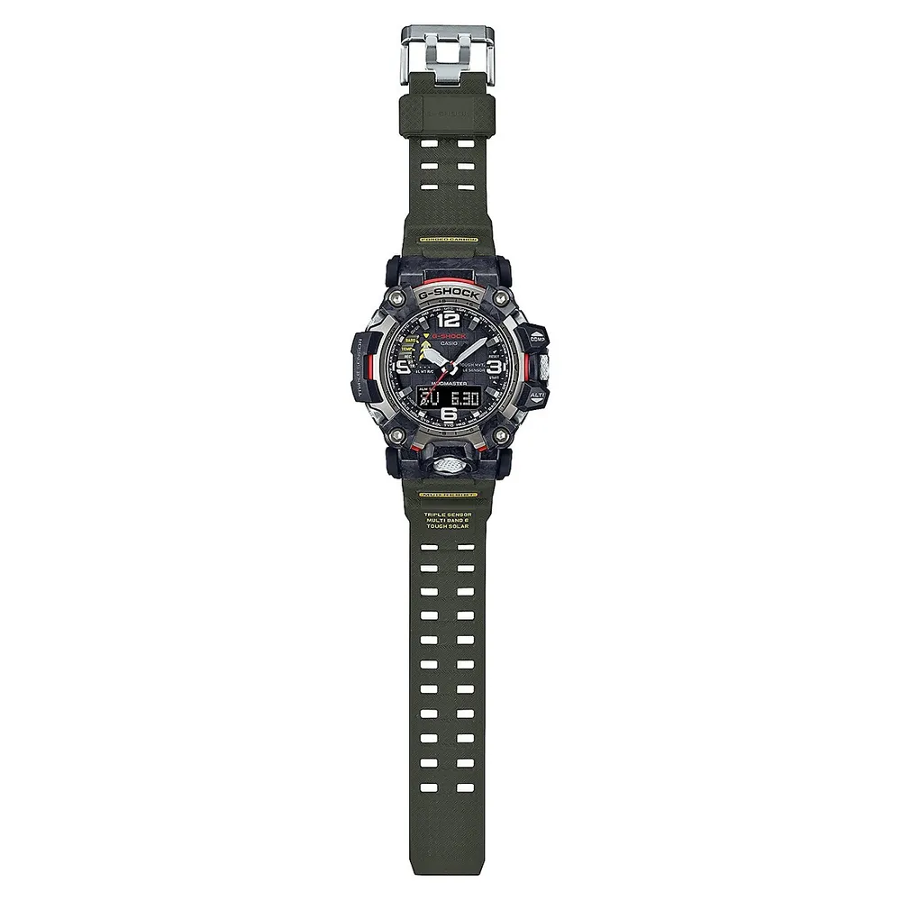 G-Shock Carbon Mudmaster Stainless Steel & Resin Strap Watch​ GWG2000-1A3