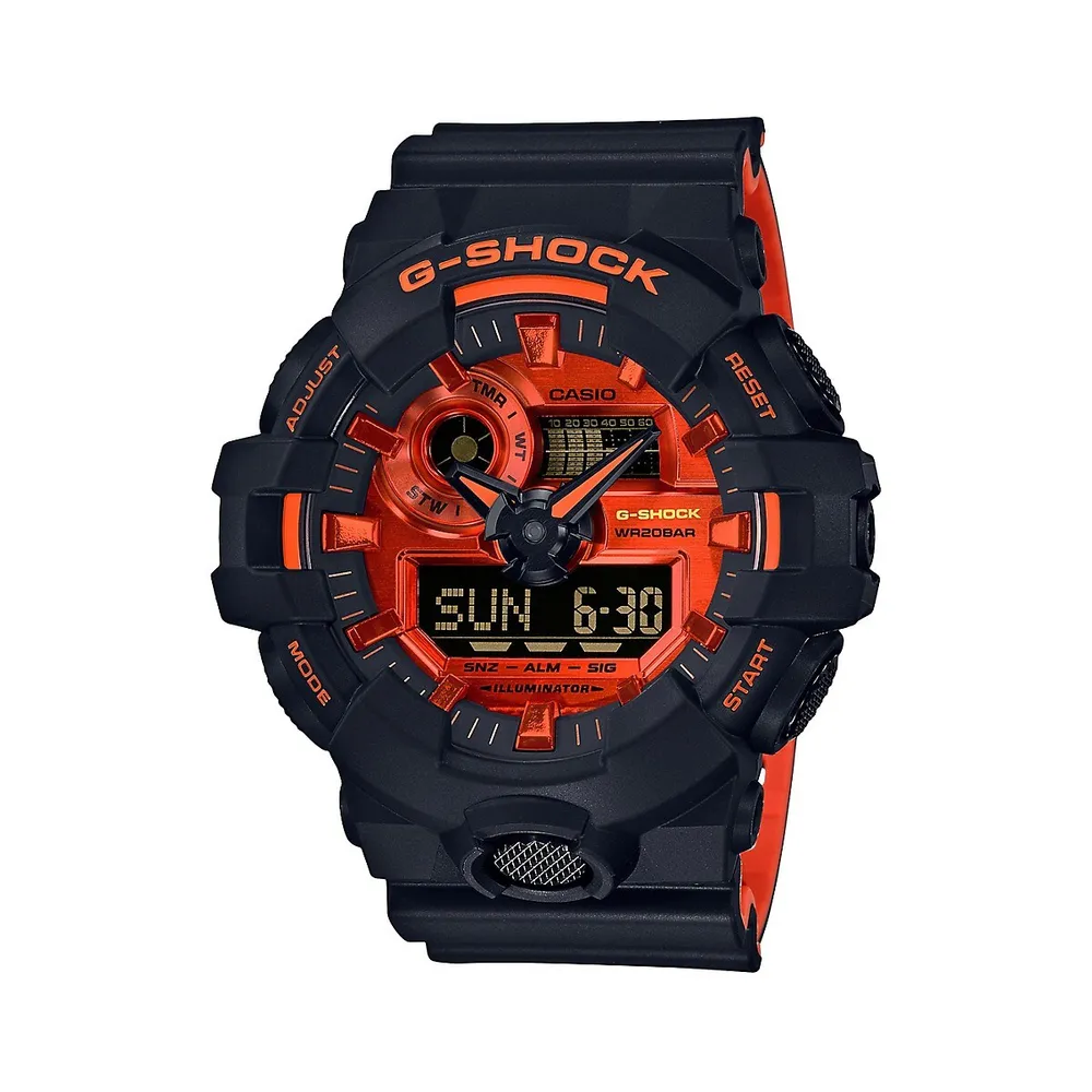 Ignite Red G Shock Resin Strap Watch GA700BNR-1A