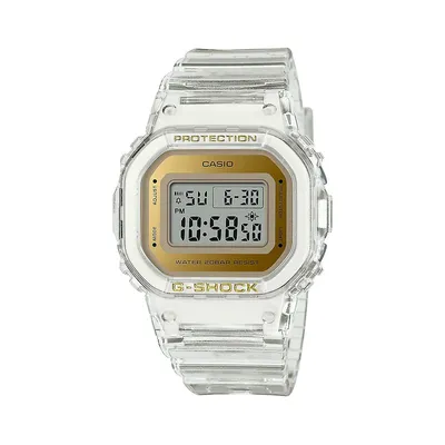 G-SHOCK Skeleton Goldtone Digital Transparent Resin Watch GMDS5600SG-7