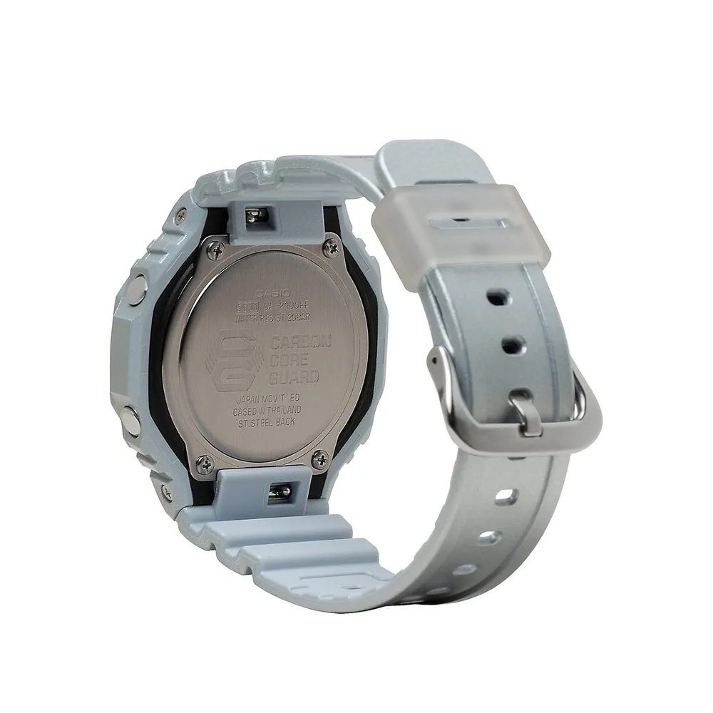 G-Shock Retro Future Metallic Silver Resin Strap Watch GA2100FF-8A