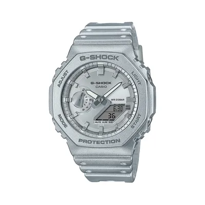 G-Shock Retro Future Metallic Silver Resin Strap Watch GA2100FF-8A