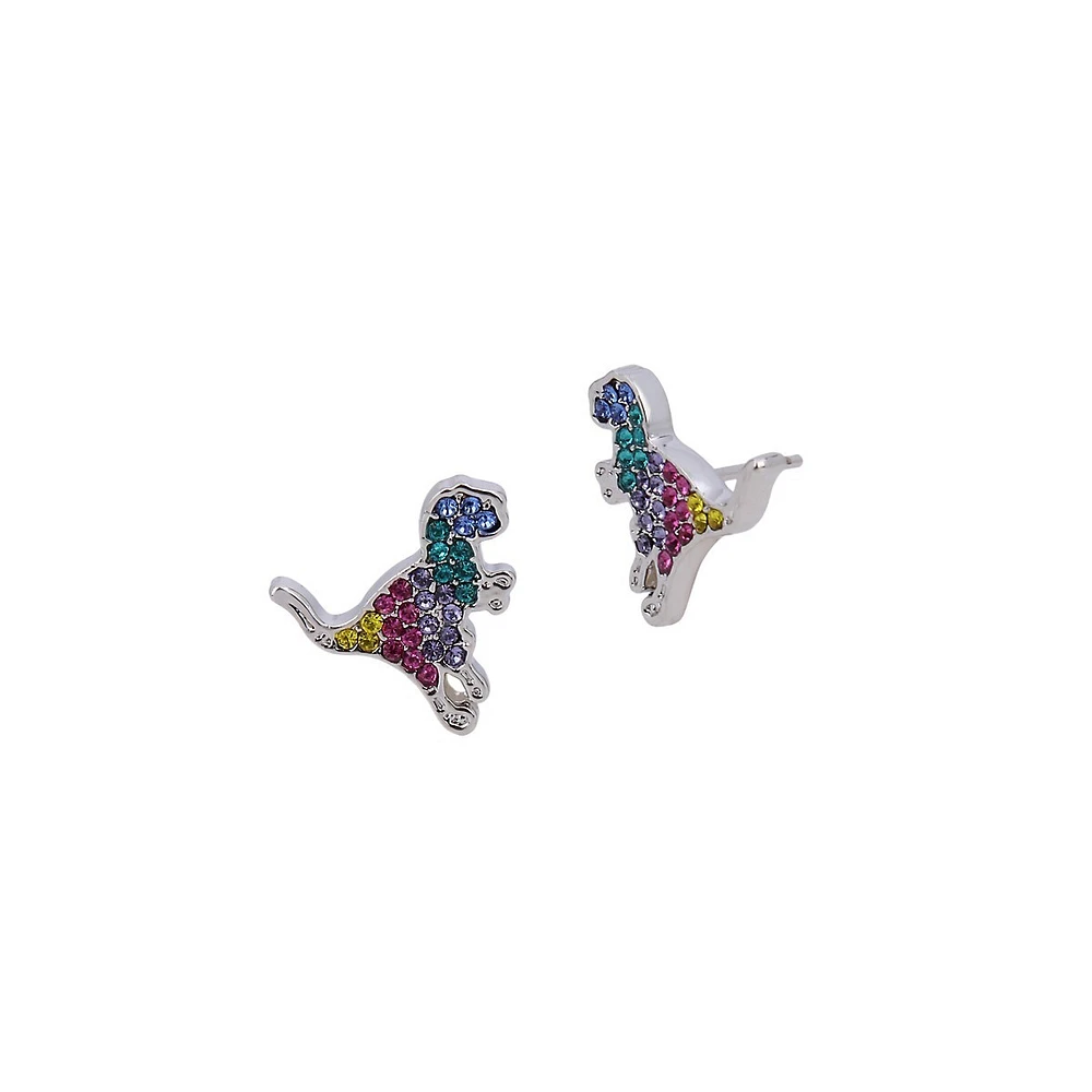 Boutons d'oreilles argentés Rexy avec cristaux Swarovski