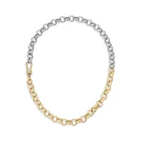 Two-Tone Link Collar Necklace