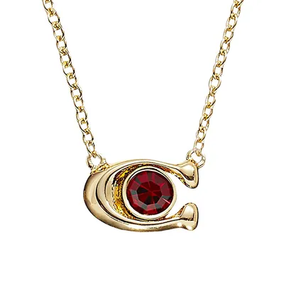 Signature 3-Piece Goldtone & Glass Stone Necklace & Earring Set