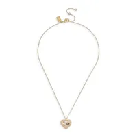 Signature Goldtone Resin Heart Pendant Necklace