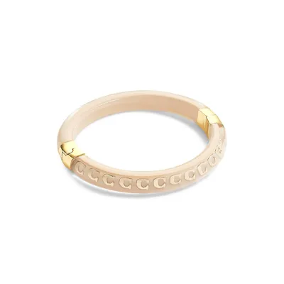 Signature Goldtone & Resin Thin Bangle