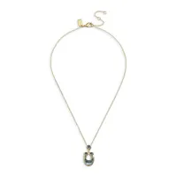 Goldtone & Crystal Signature C Pendant Necklace