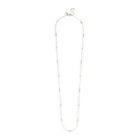 Goldtone, Faux Pearl & Cubic Zirconia Station Necklace