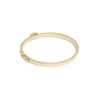 Goldtone & Glass Crystal Signature C Pavé Turnlock Bangle Bracelet