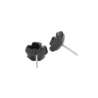 Hematite-Finish & Glass Crystal Signature Tea Rose Stud Earrings