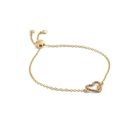 Goldtone & Glass Crystal Pavé Star Slider Bracelet