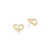 Goldtone & Glass Crystal Pavé Star Stud Earrings