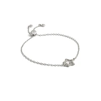 Rhodium-Finish & Glass Crystal Pavé Star Slider Bracelet