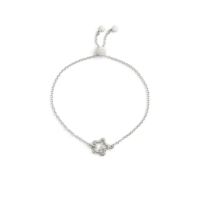 Rhodium-Finish & Glass Crystal Pavé Star Slider Bracelet