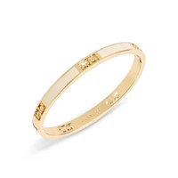 Signature Horse & Carriage Goldtone-Finish & Chalk Enamel Cutout Bangle Bracelet