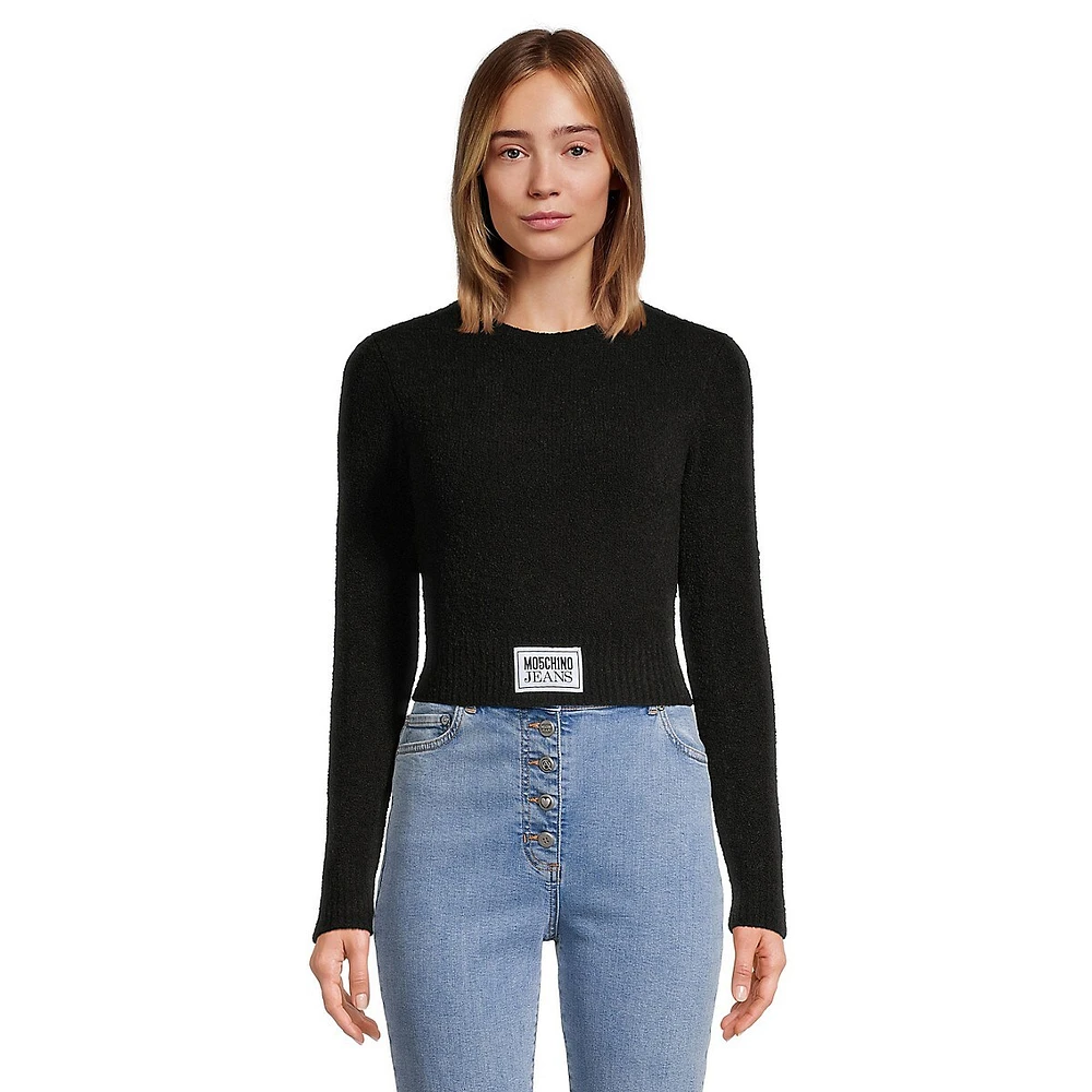 Bouclé Cropped Sweater