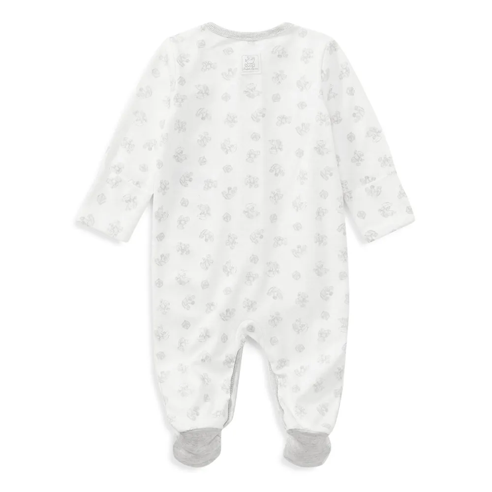 Baby Boy's Printed Cotton Footie